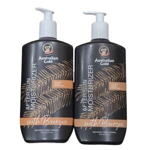 Australian Gold After Sun Moisturizer with Bronzer 16 FL OZ Set of 2